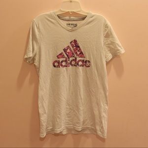 Adidas T-Shirt Pink Logo Size YXL (16)